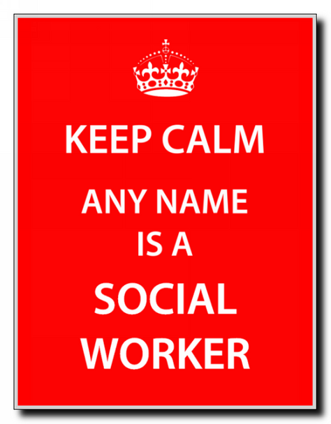 Social Worker Keep Calm Jumbo Magnet