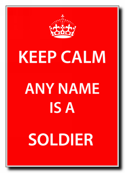Soldier Keep Calm Jumbo Magnet