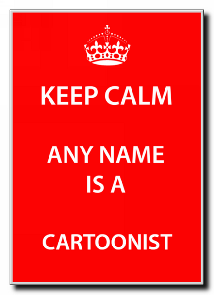 Cartoonist Keep Calm Jumbo Magnet