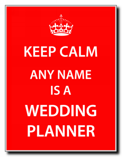 Wedding Planner Keep Calm Jumbo Magnet
