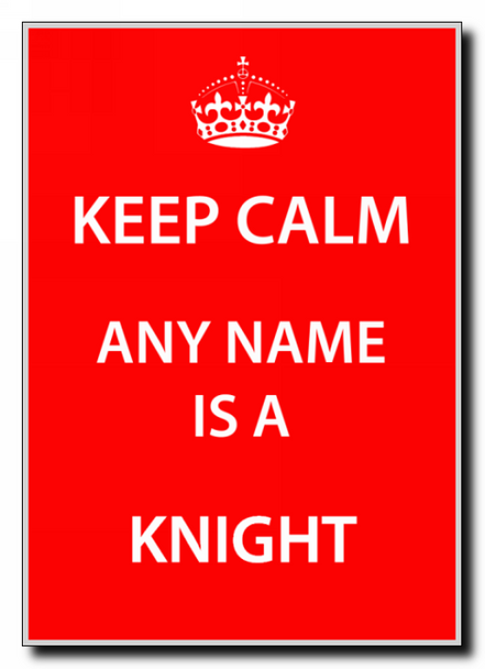 Knight Keep Calm Jumbo Magnet