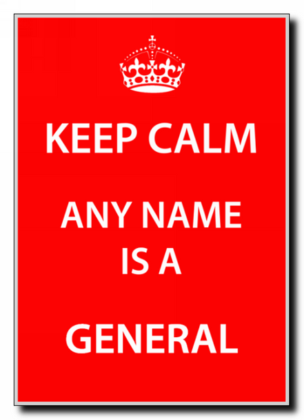 General Keep Calm Jumbo Magnet