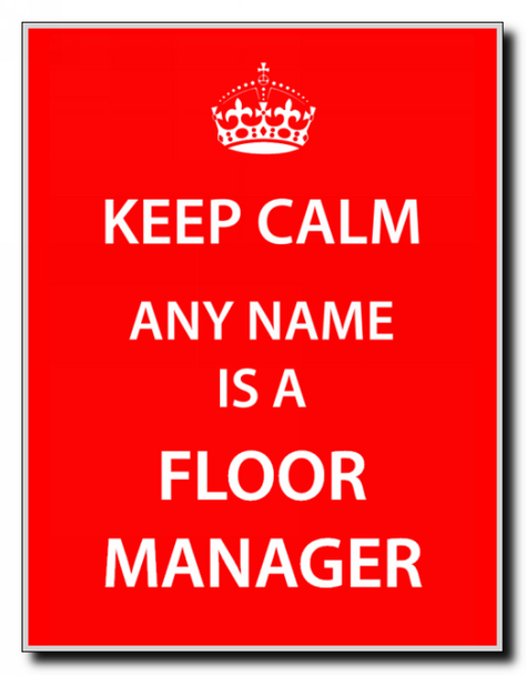 Floor Manager Keep Calm Jumbo Magnet