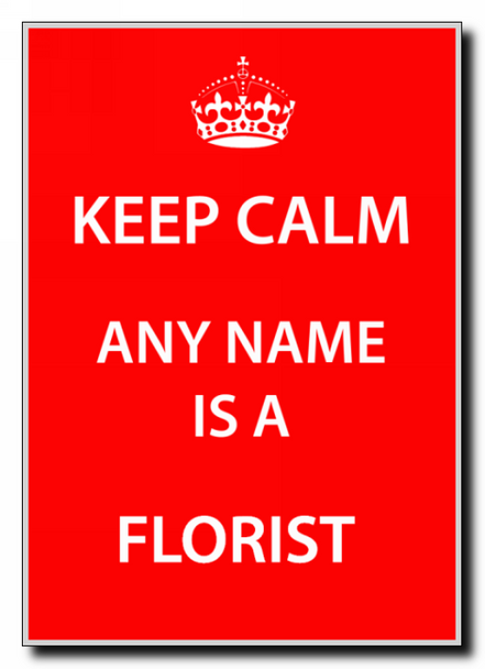 Florist Keep Calm Jumbo Magnet