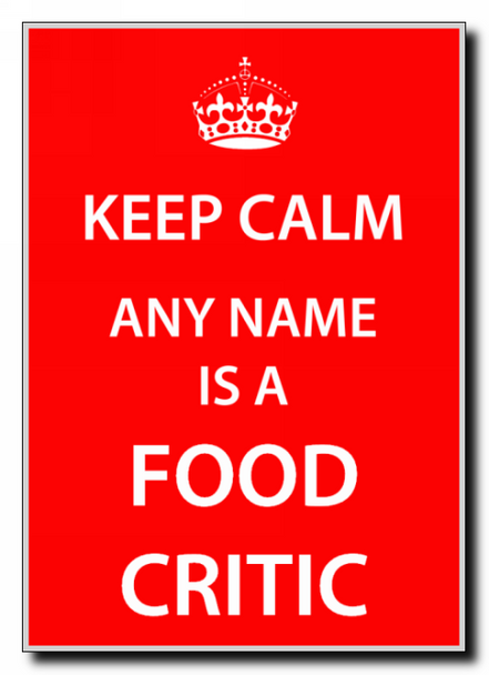 Food Critic Keep Calm Jumbo Magnet