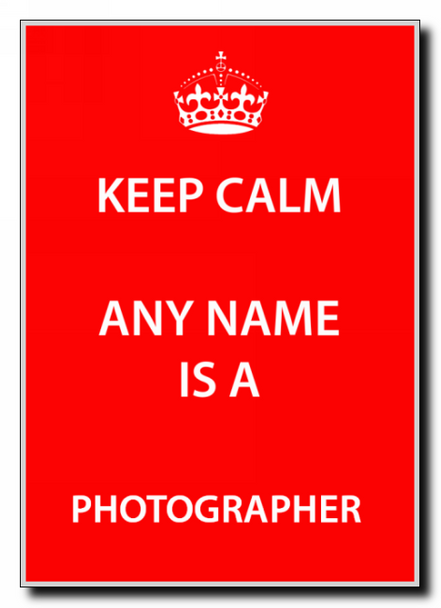 Photographer Keep Calm Jumbo Magnet