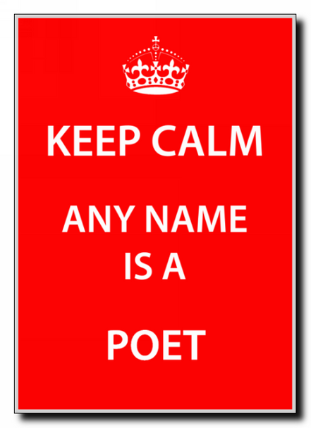 Poet Keep Calm Jumbo Magnet