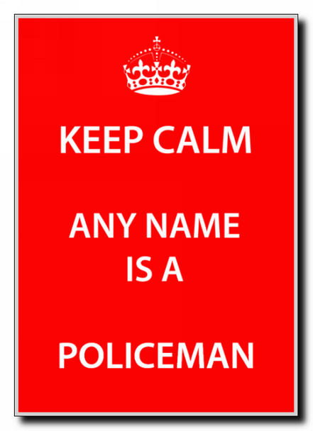 Policeman Keep Calm Jumbo Magnet