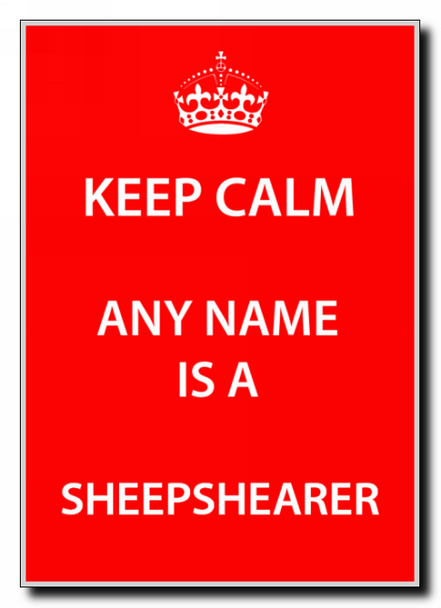 Sheepshearer Keep Calm Jumbo Magnet