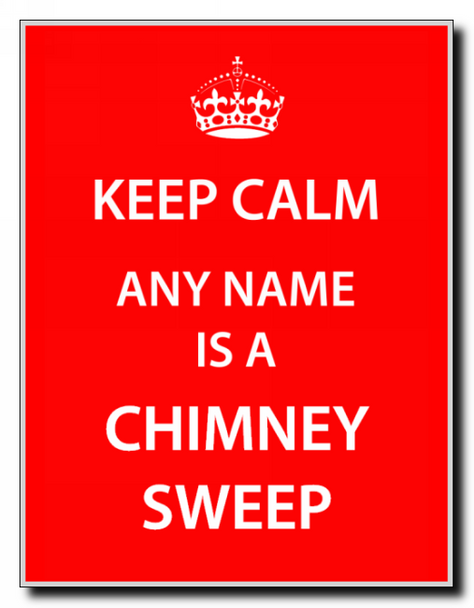 Chimney Sweep Keep Calm Jumbo Magnet
