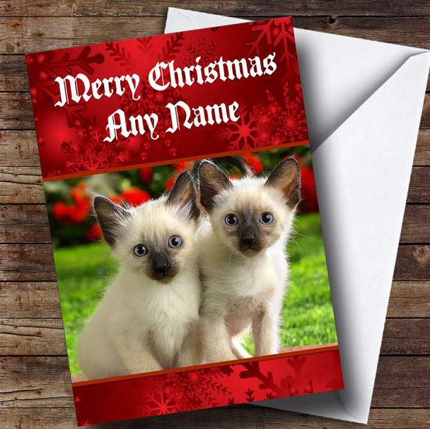 Adorable Kittens Customised Christmas Card