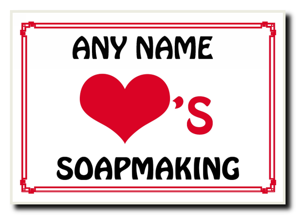 Love Heart Soapmaking Jumbo Magnet