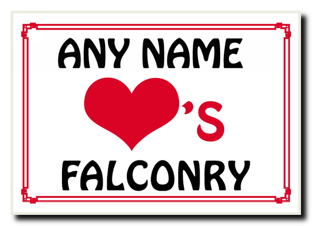 Love Heart Falconry Jumbo Magnet