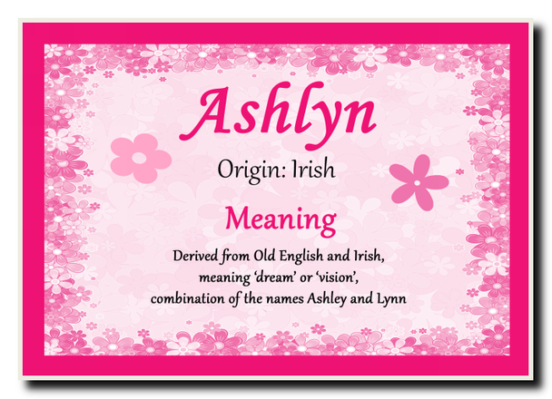 Ashlyn Name Meaning Jumbo Magnet