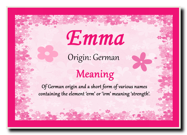 Emma Name Meaning Jumbo Magnet
