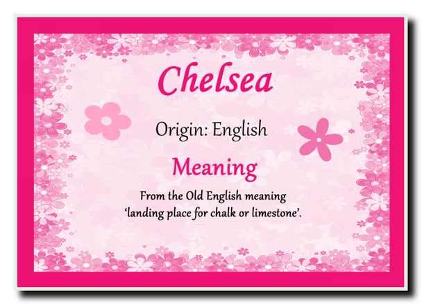 Chelsea Name Meaning Jumbo Magnet