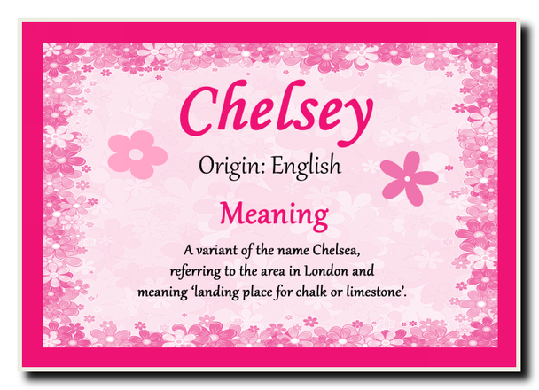 Chelsey Name Meaning Jumbo Magnet