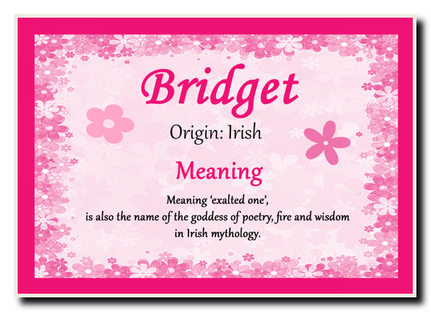 Bridget Name Meaning Jumbo Magnet