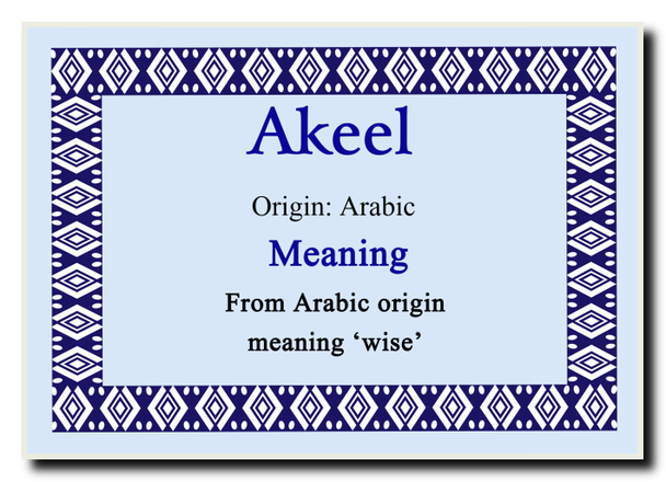 Akeel Name Meaning Jumbo Magnet
