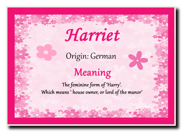 Harriet Name Meaning Jumbo Magnet