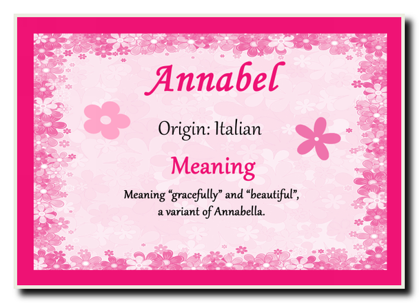 Annabel Name Meaning Jumbo Magnet