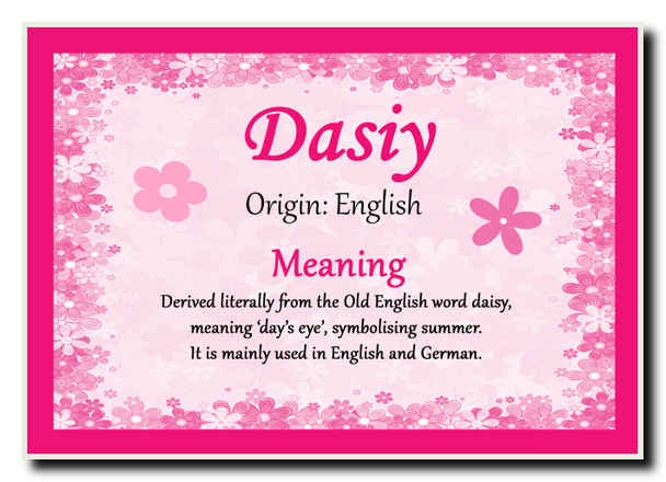Dasiy Name Meaning Jumbo Magnet