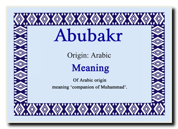 Abubakr Name Meaning Jumbo Magnet