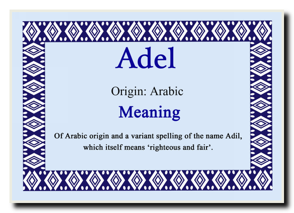 Adel Name Meaning Jumbo Magnet