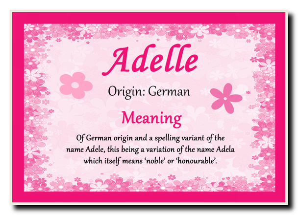 Adelle Name Meaning Jumbo Magnet