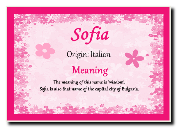 Sofia Name Meaning Jumbo Magnet