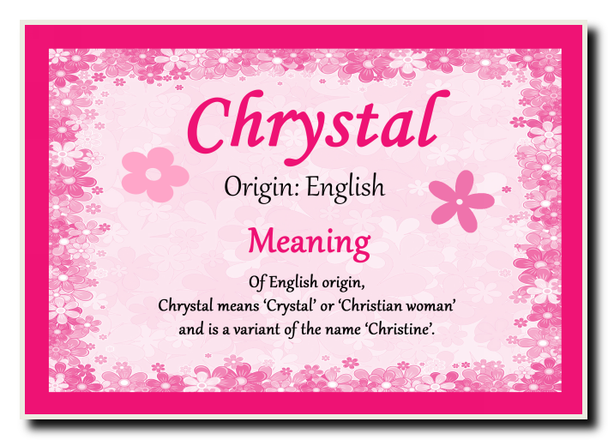 Chrystal Name Meaning Jumbo Magnet
