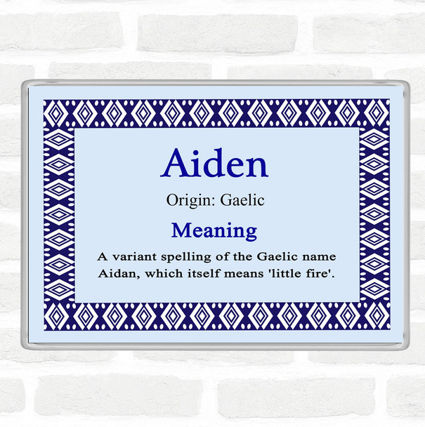 Aiden Name Meaning Magnet Blue