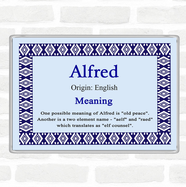 Alfred Name Meaning Magnet Blue