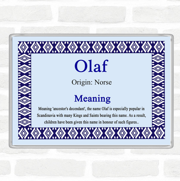 Olaf Name Meaning Magnet Blue Olaf Name Meaning Magnet Blue