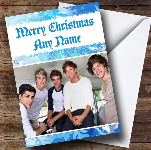 One Direction D Customised Christmas Card