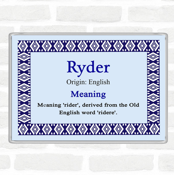 Ryder Name Meaning Magnet Blue