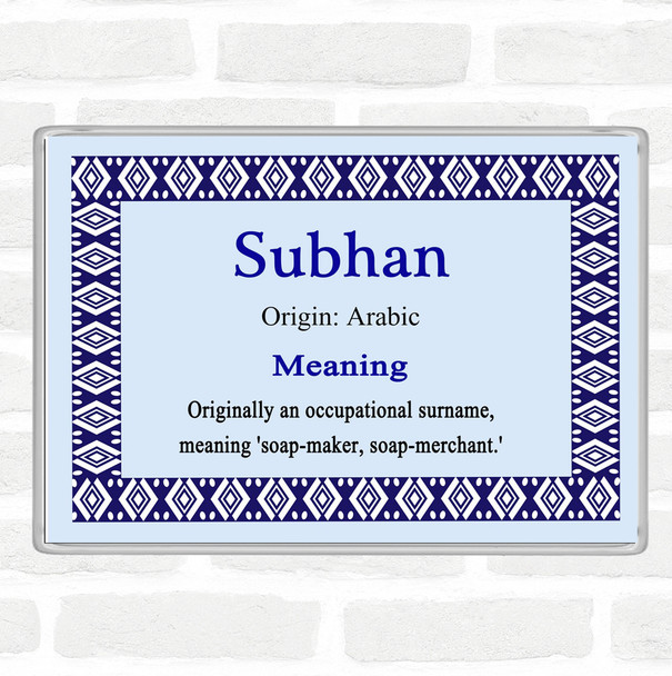 Subhan Name Meaning Magnet Blue