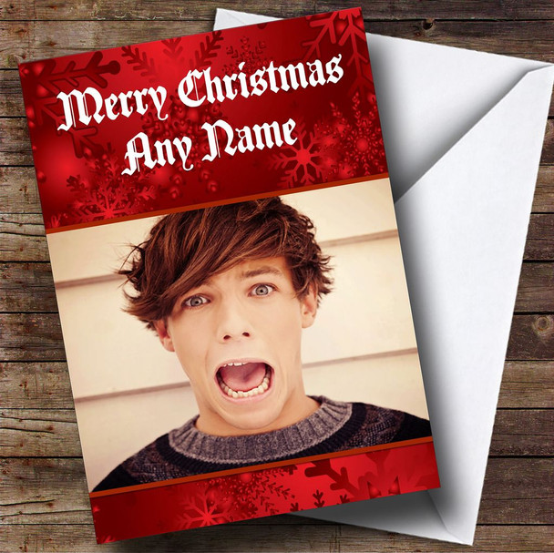 Louis Tomlinson One Direction Customised Christmas Card