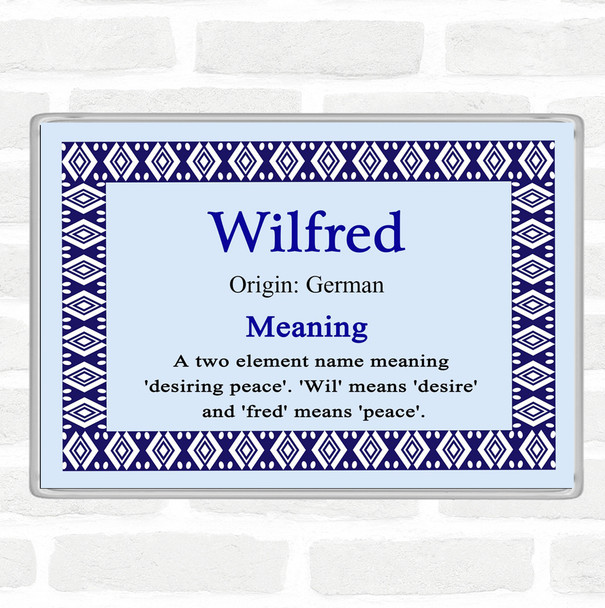 Wilfred Name Meaning Magnet Blue