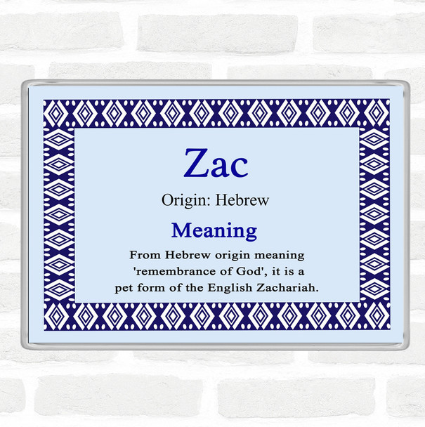 Zac Name Meaning Magnet Blue