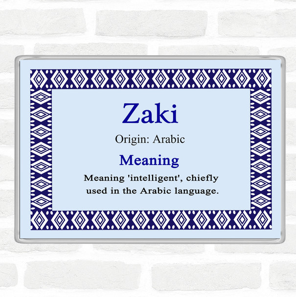 Zaki Name Meaning Magnet Blue