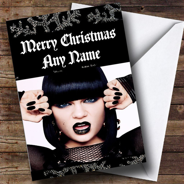 Black Jessie J Customised Christmas Card