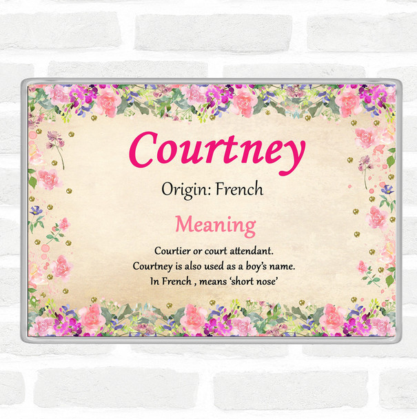 Courtney Name Meaning Magnet Floral