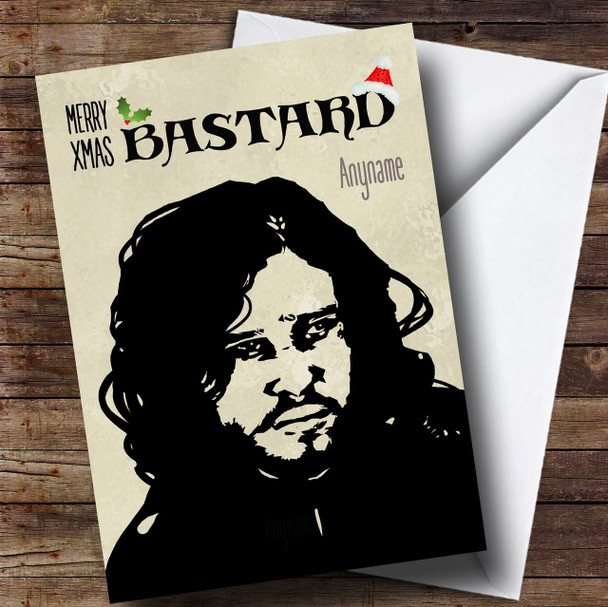 Game Of Thrones Jon Snow Funny Customised Christmas Card