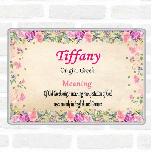 Tiffany Name Meaning Magnet Floral
