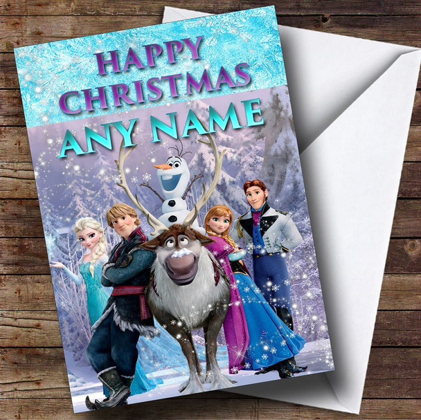 Frozen Characters Christmas Card Customised