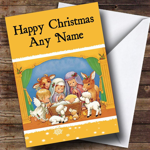 Cute Nativity Christmas Card Customised