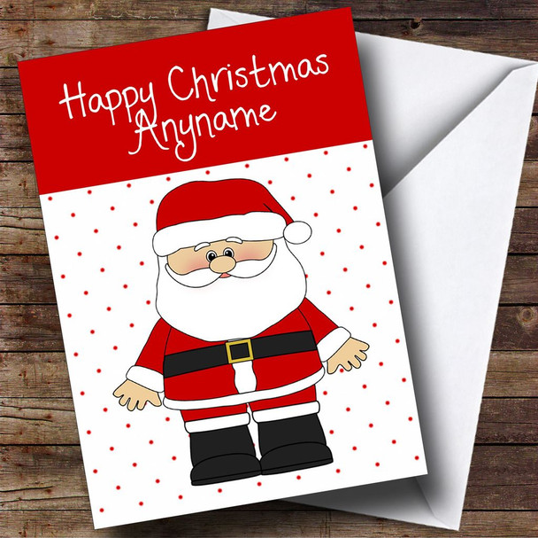 Spotty Santa# Children's Customised Christmas Card