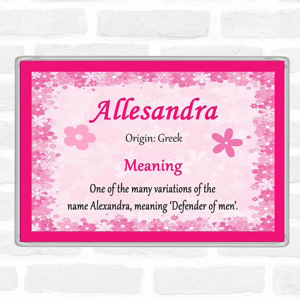 Alessandra Name Meaning Magnet Pink