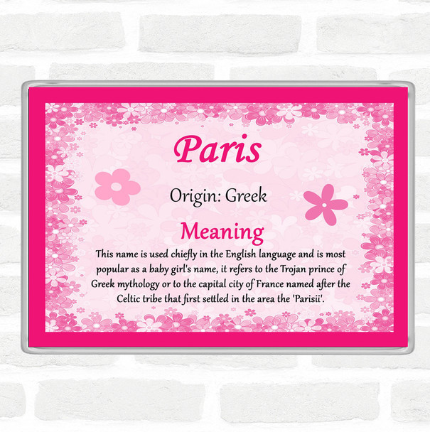 Paris Name Meaning Magnet Pink
